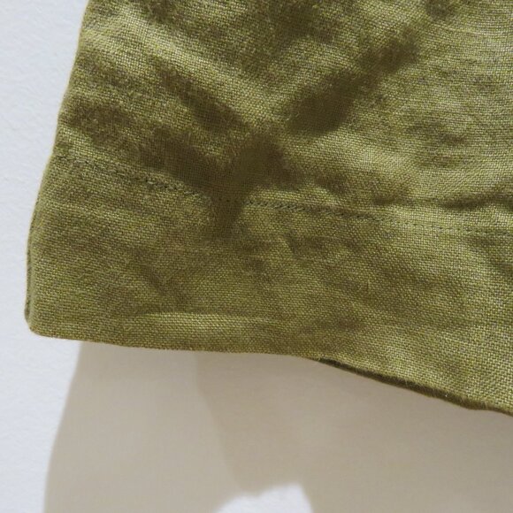 NICOLE PURDY The Classic Short in Khaki Brown Linen Boho Minimalist - Size XS - Picture 4 of 11